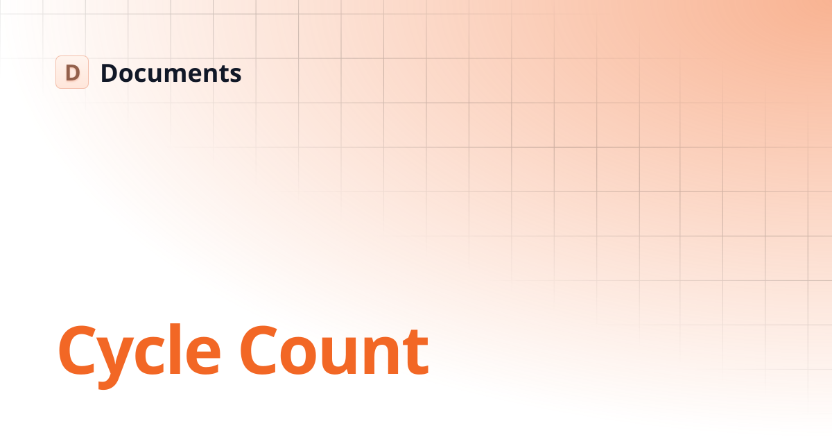 Cycle Count | Retail Operations | Documents